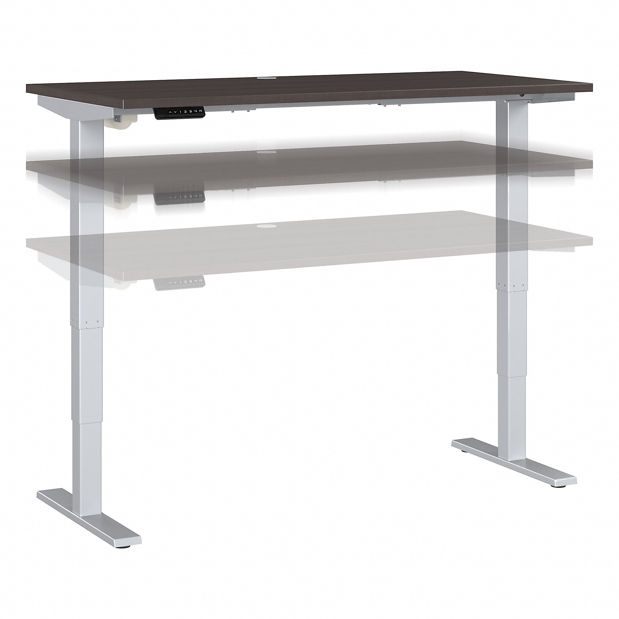 Bush Business Furniture Move 40 Series 60W Electric Height Adjustable Standing Desk, Storm Gray/Cool Gray Metallic