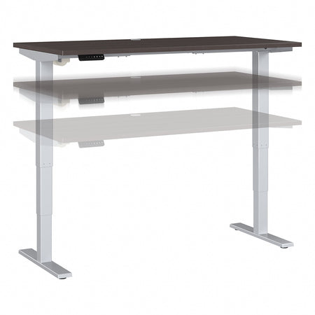 Bush Business Furniture Move 40 Series 60W Electric Height Adjustable Standing Desk, Storm Gray/Cool Gray Metallic