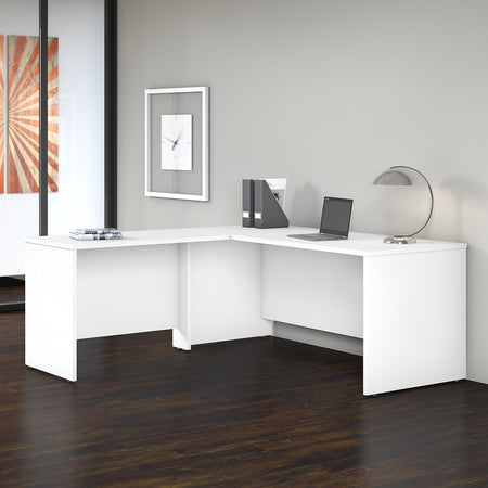 Bush Business Furniture Studio C 72"W L Shaped Desk with Return, White