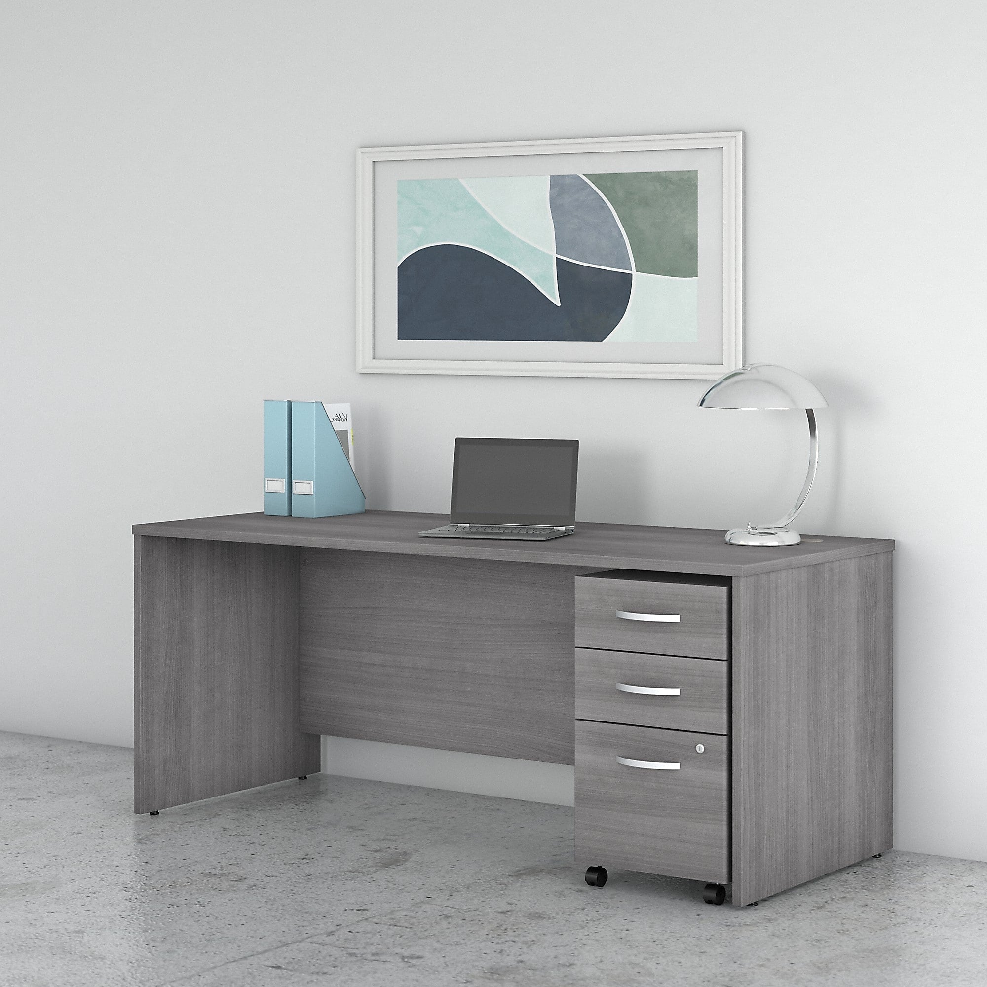 Bush Business Furniture Studio C 72"W Office Desk, Platinum Gray