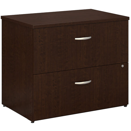 Bush Business Furniture Westfield 36W 2 Drawer Lateral File Cabinet, Mocha Cherry