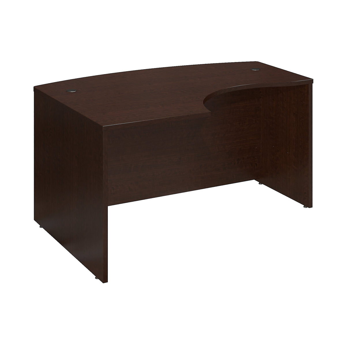 Bush Business Furniture Westfield 60"W Left Handed L Bow Desk, Mocha Cherry