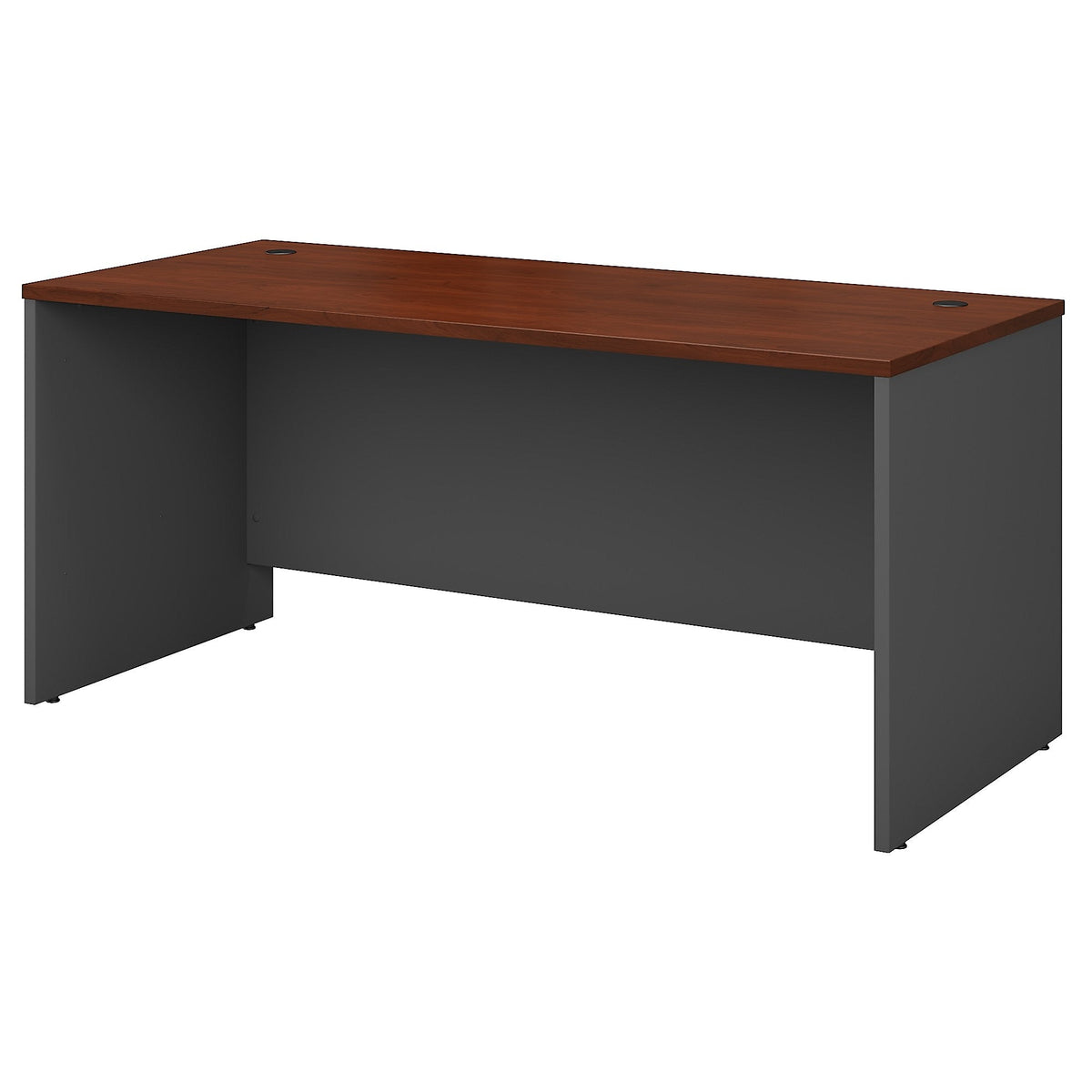 Bush Business Furniture Westfield 66W x 30D Office Desk, Hansen Cherry/Graphite Gray