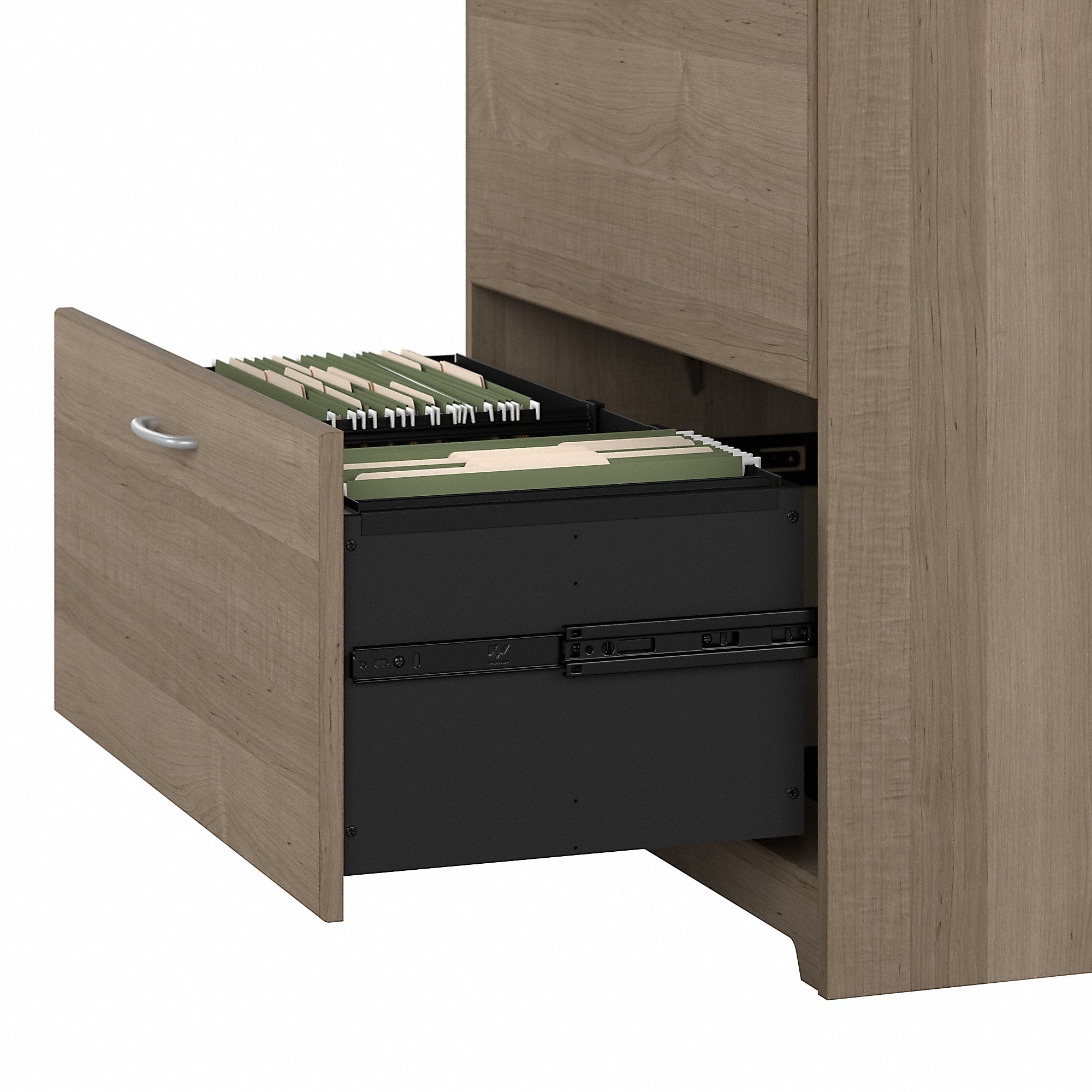 Bush Furniture Cabot 2-Drawer Lateral File Cabinet, Letter/Legal, Ash Gray, 31