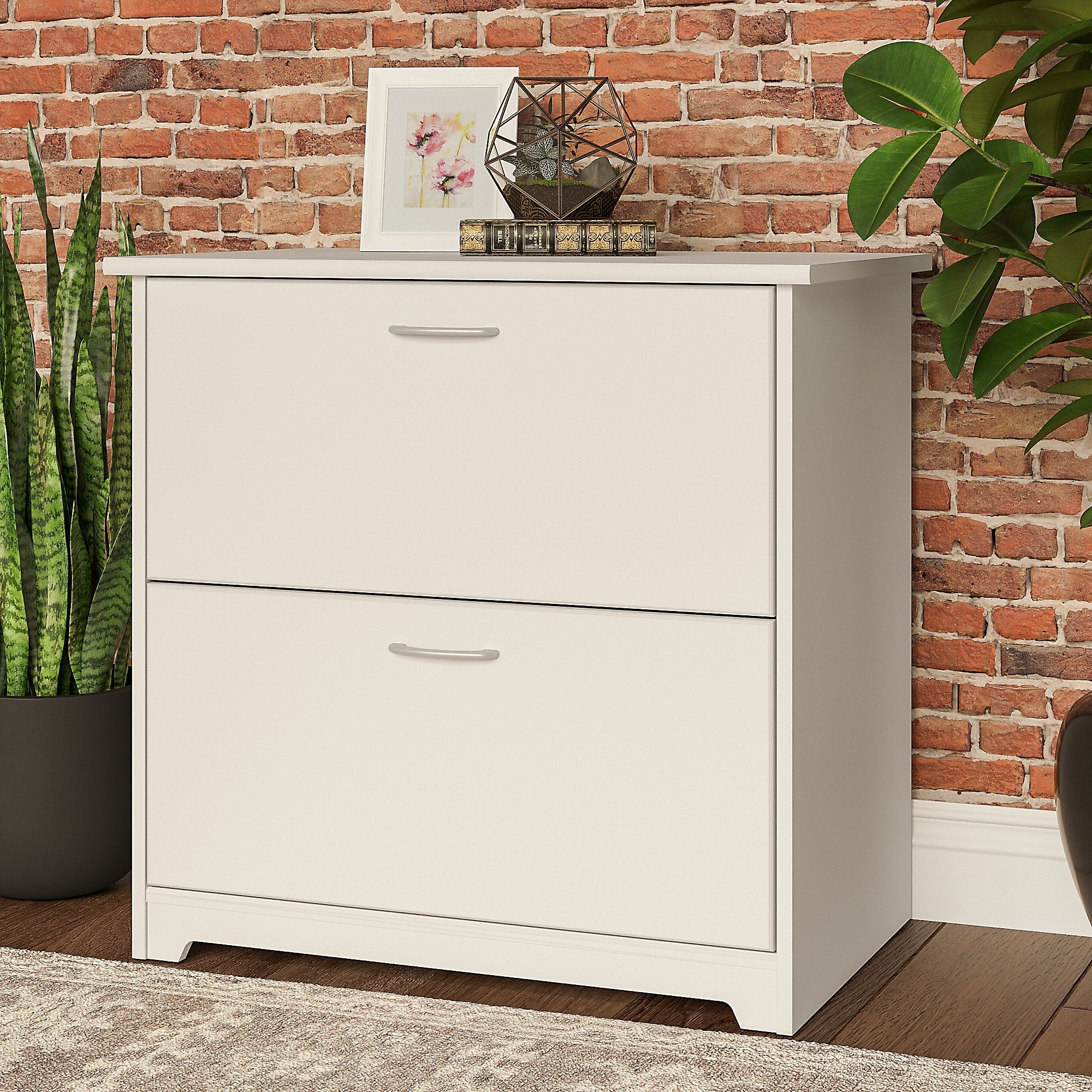 Bush Furniture Cabot 2-Drawer Lateral File Cabinet, Not Assembled, Letter/Legal, White, 31.26