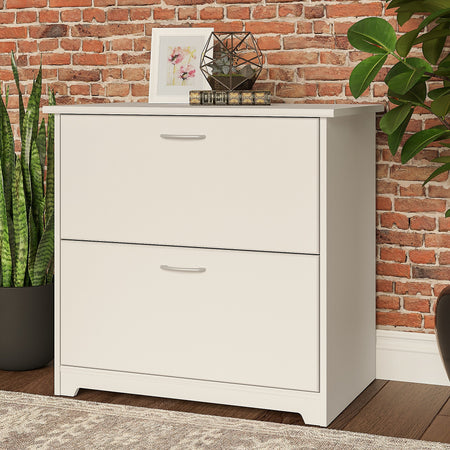 Bush Furniture Cabot 2-Drawer Lateral File Cabinet, Not Assembled, Letter/Legal, White, 31.26"W