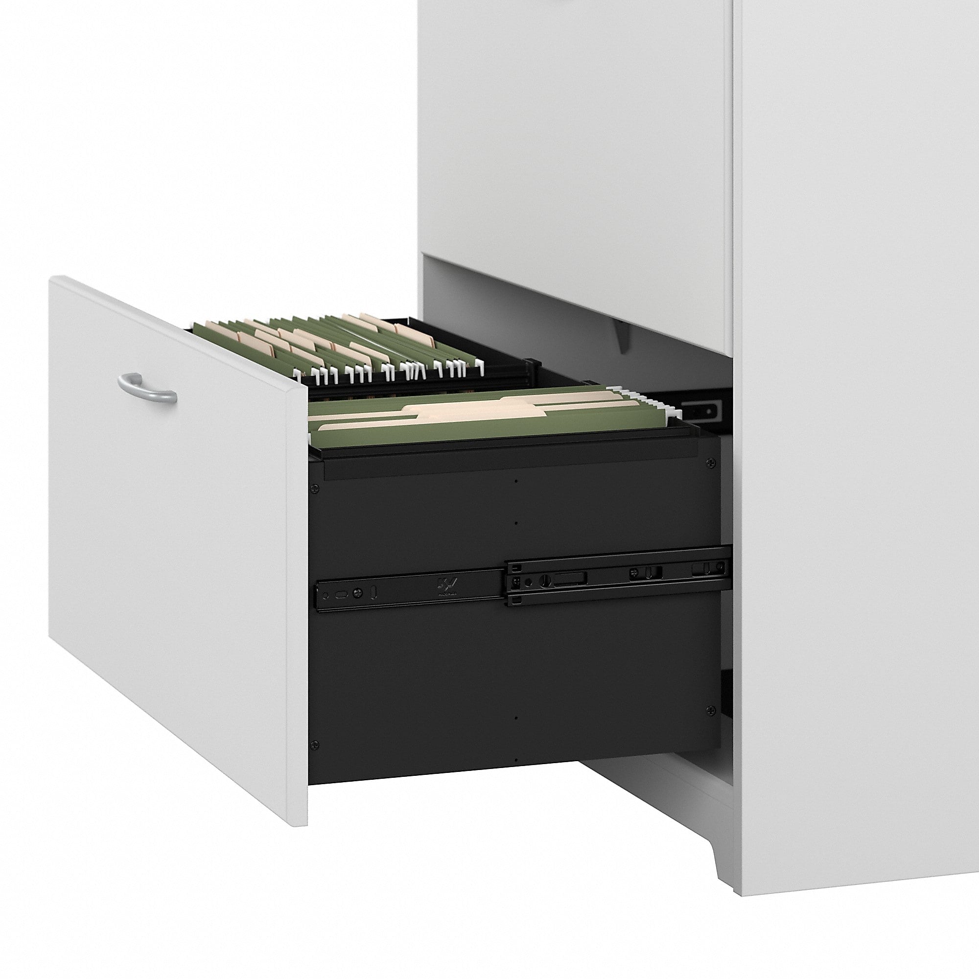 Bush Furniture Cabot 2-Drawer Lateral File Cabinet, Not Assembled, Letter/Legal, White, 31.26