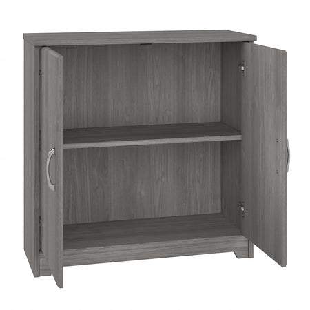 Bush Furniture Cabot 30"H Small Storage Cabinet with 2 Shelves, Modern Gray