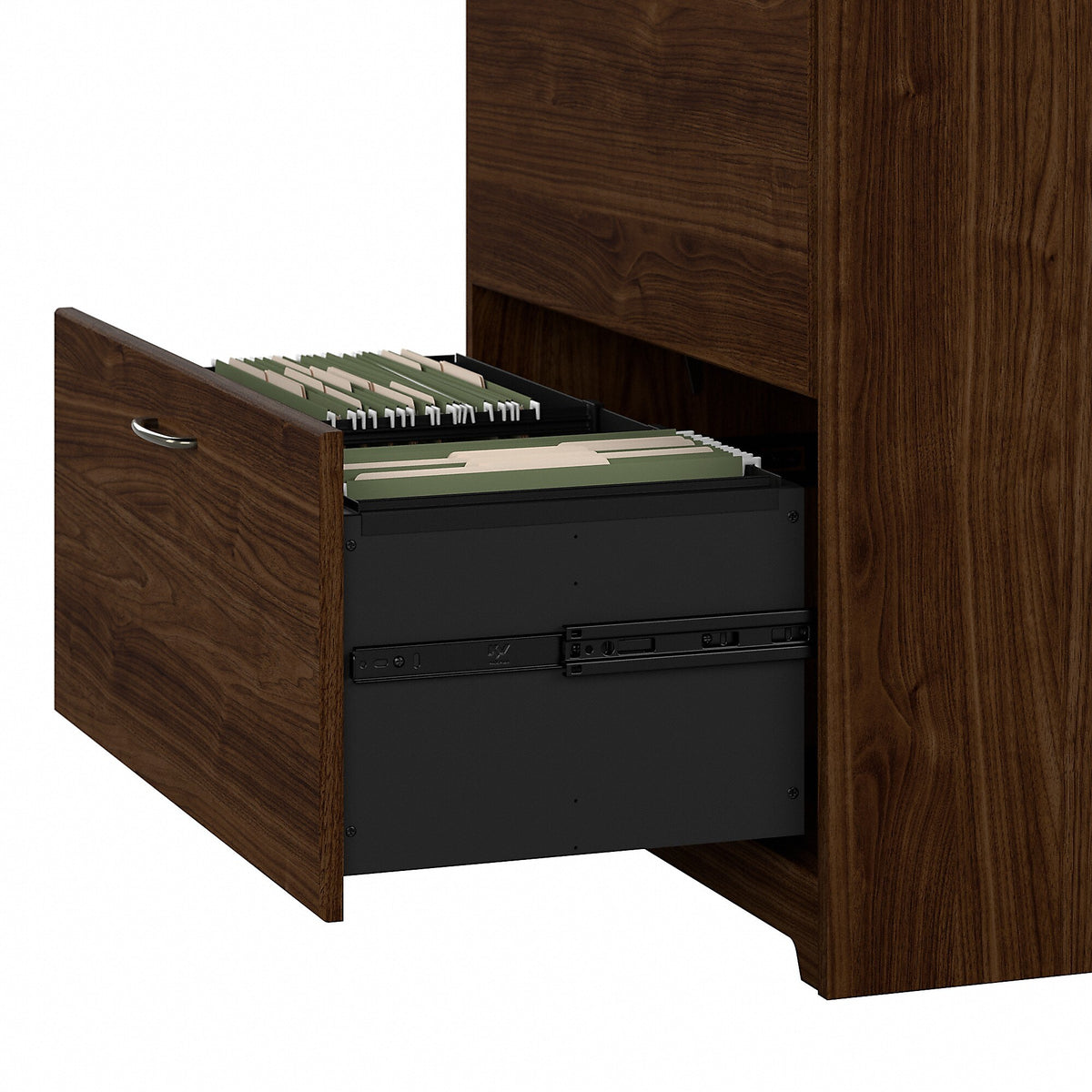 Bush Furniture Cabot 31"W 2-Drawer Lateral File Cabinet, Letter/Legal, Modern Walnut