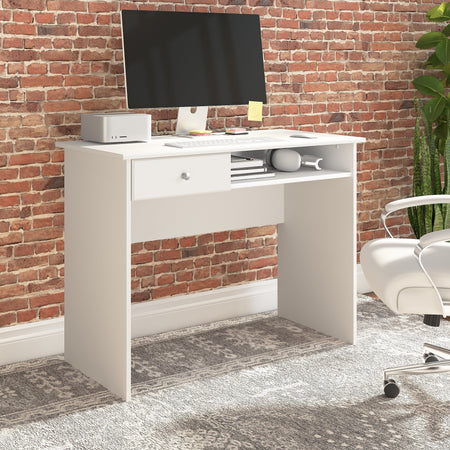 Bush Furniture Cabot 40"W Writing Desk, White