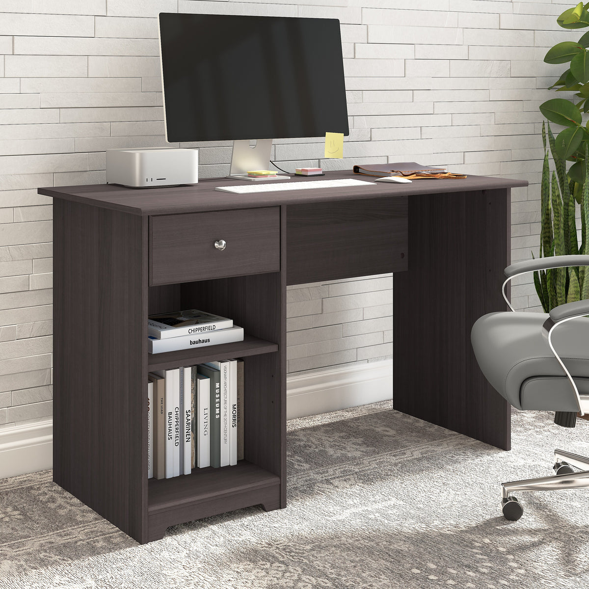 Bush Furniture Cabot 48"W Computer Desk with Storage, Heather Gray