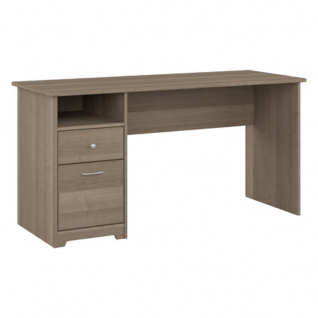 Bush Furniture Cabot 60"W Computer Desk with Drawers, Ash Gray