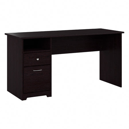 Bush Furniture Cabot 60"W Computer Desk with Drawers, Espresso Oak