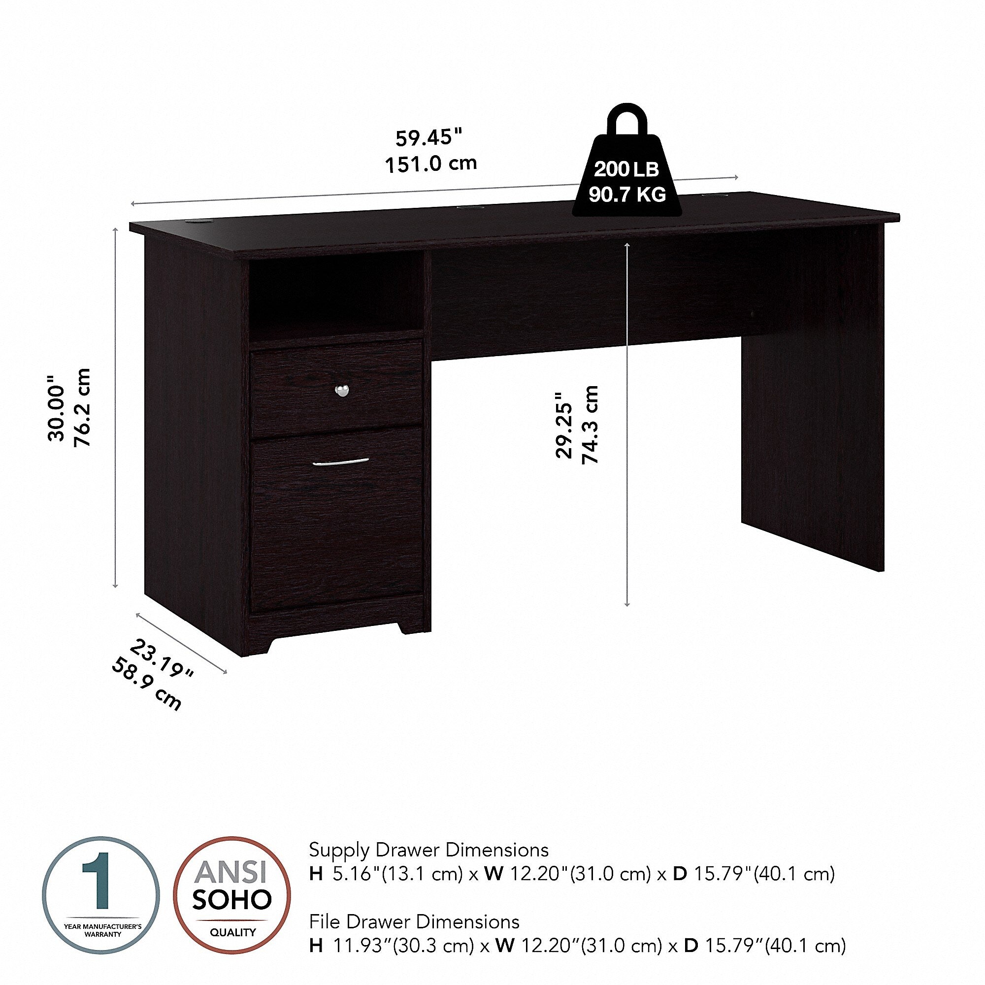 Bush Furniture Cabot 60