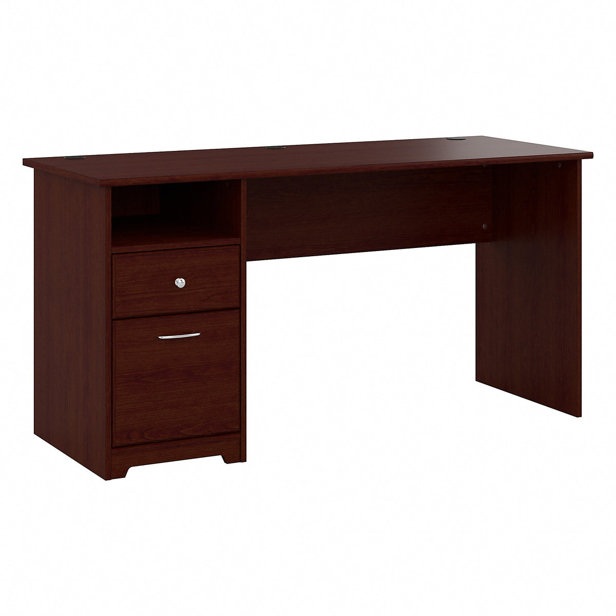 Bush Furniture Cabot 60"W Computer Desk with Drawers, Harvest Cherry