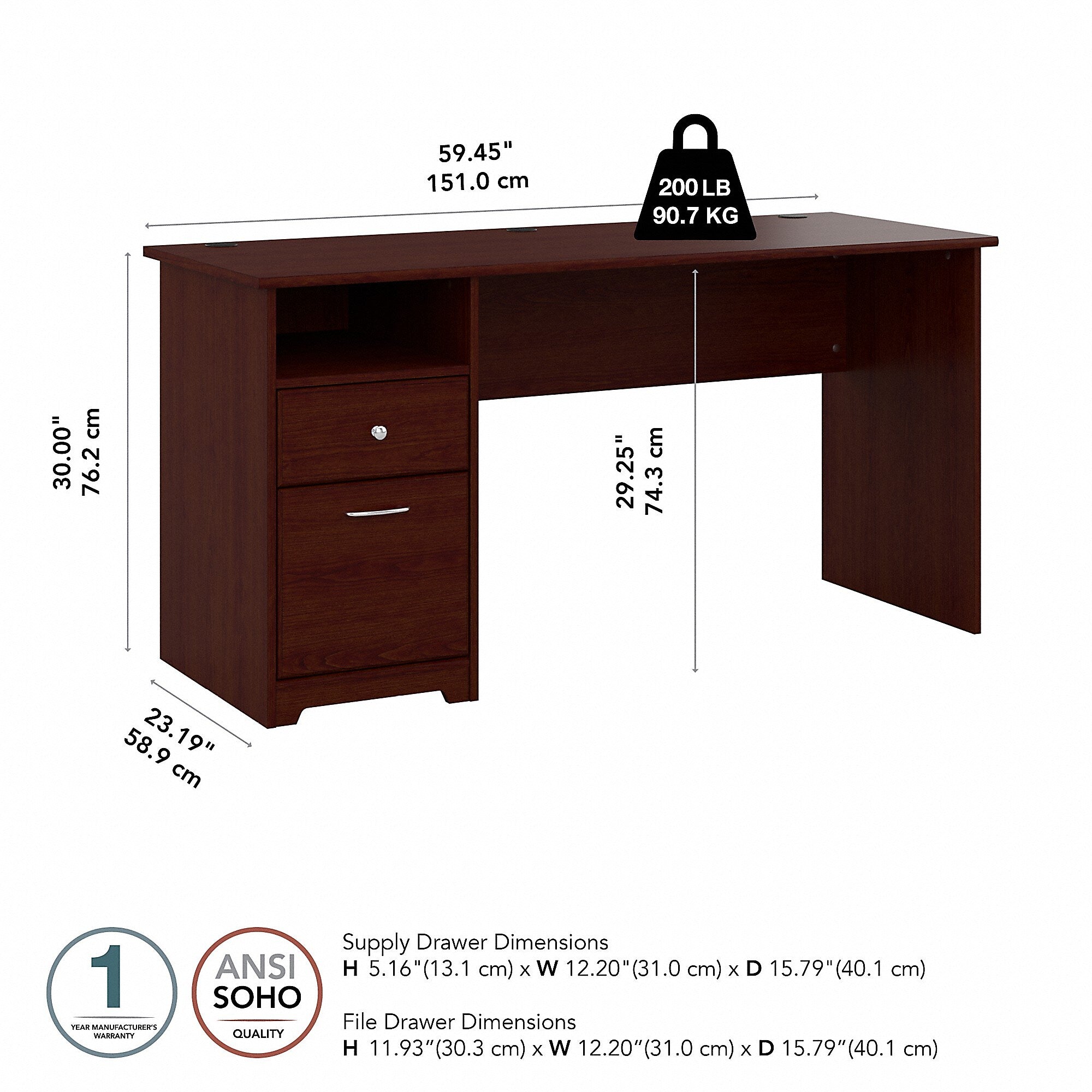 Bush Furniture Cabot 60