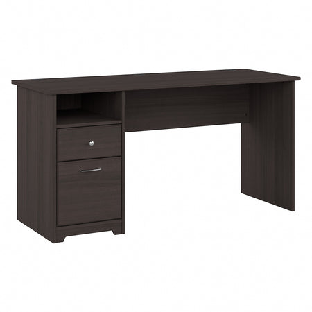 Bush Furniture Cabot 60"W Computer Desk with Drawers, Heather Gray