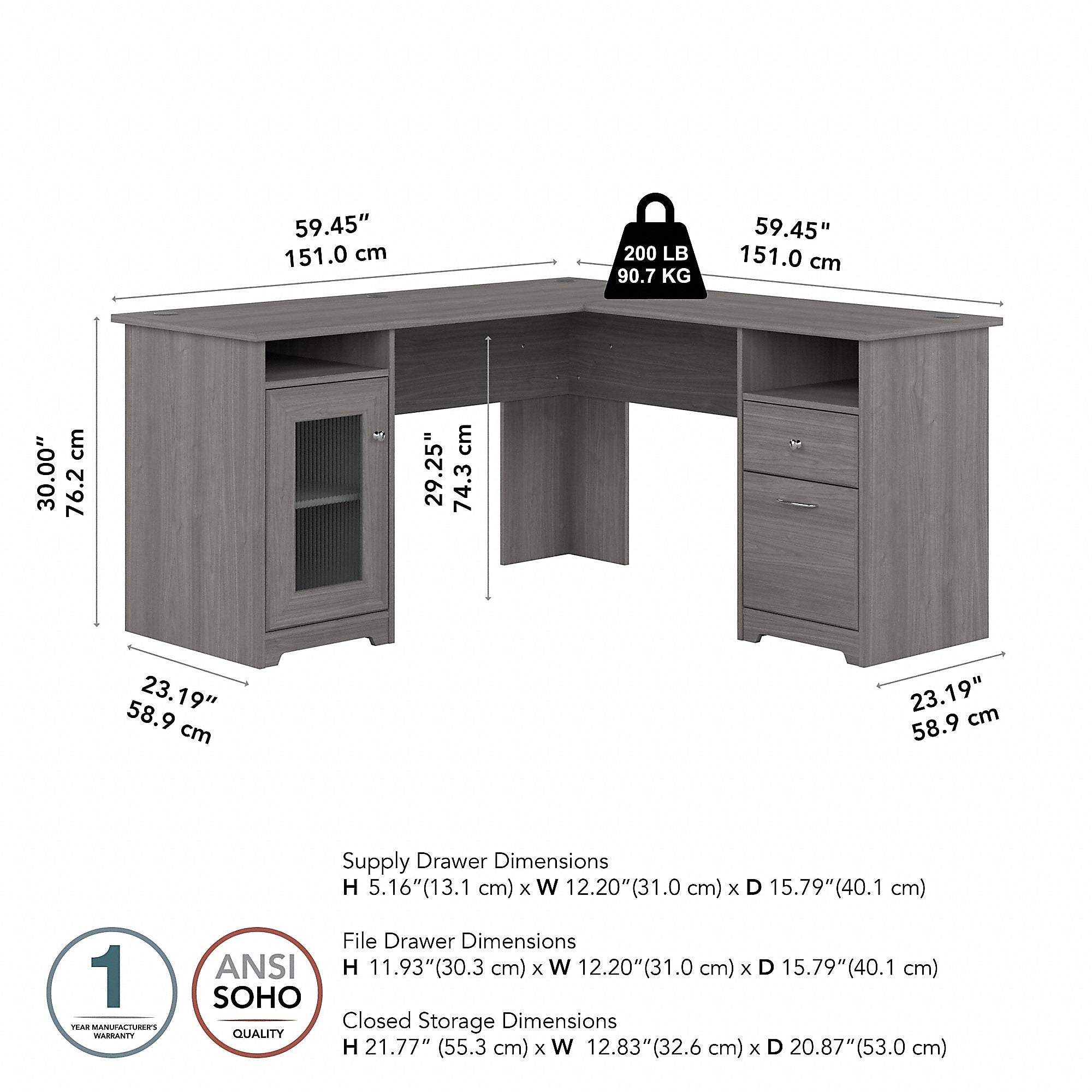 Bush Furniture Cabot 60