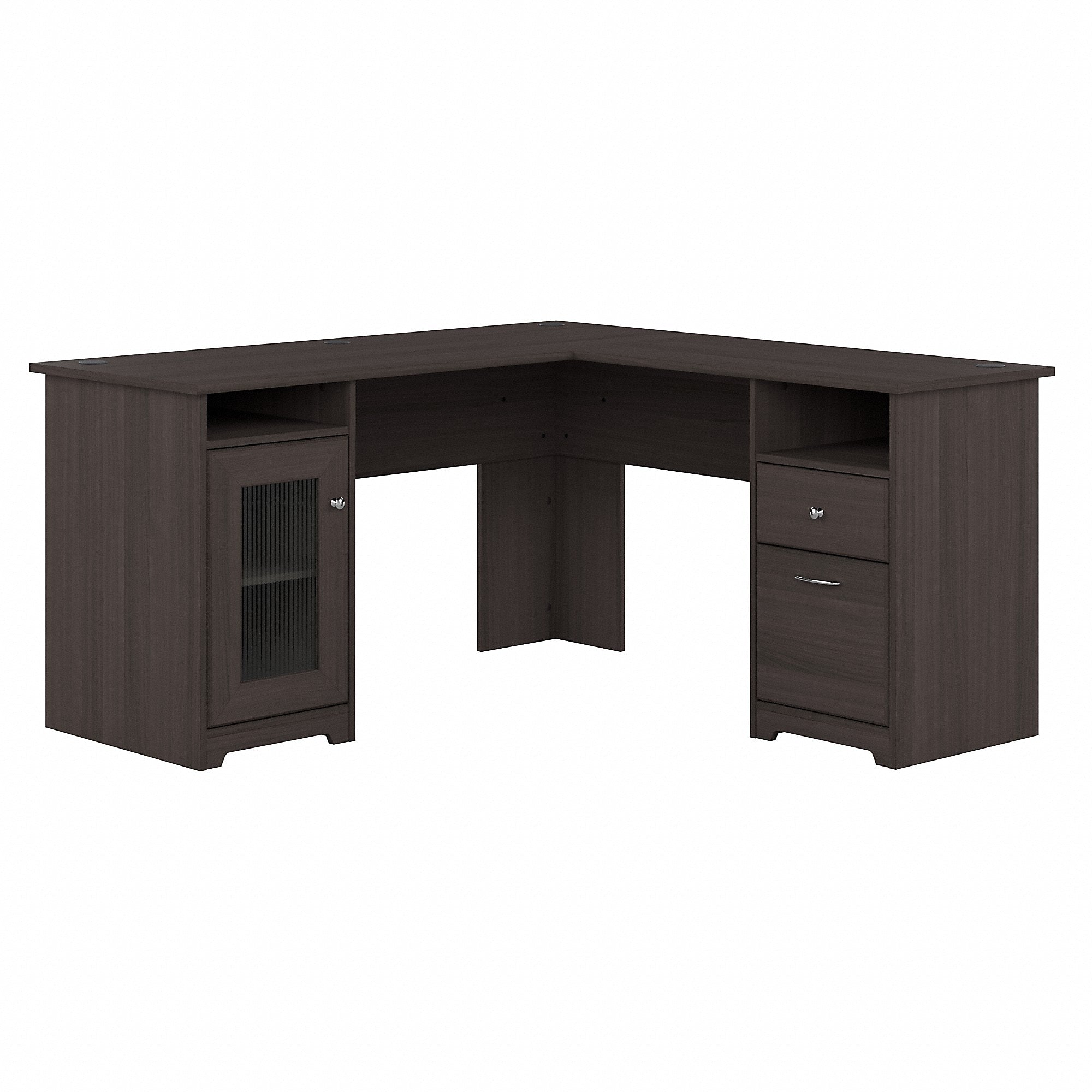 Bush Furniture Cabot 60"W L Shaped Desk, Heather Gray