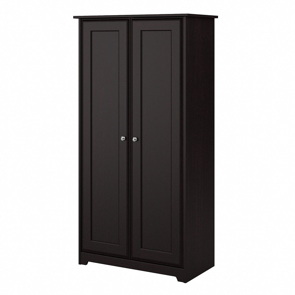 Bush Furniture Cabot 61"H Tall Storage Cabinet with Doors, Espresso Oak