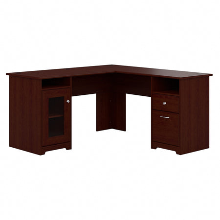 Bush Furniture Cabot L Shaped Desk, Harvest Cherry