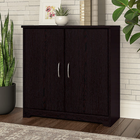 Bush Furniture Cabot Small Storage Cabinet with Doors, Espresso Oak