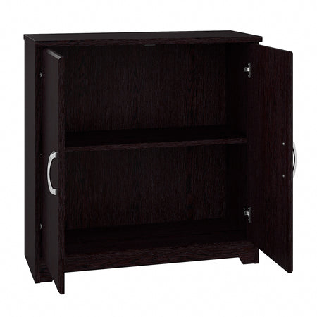 Bush Furniture Cabot Small Storage Cabinet with Doors, Espresso Oak