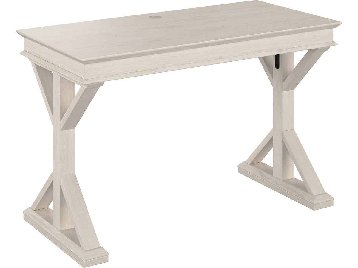 Bush Furniture Homestead 48"W Writing Desk, Linen White Oak