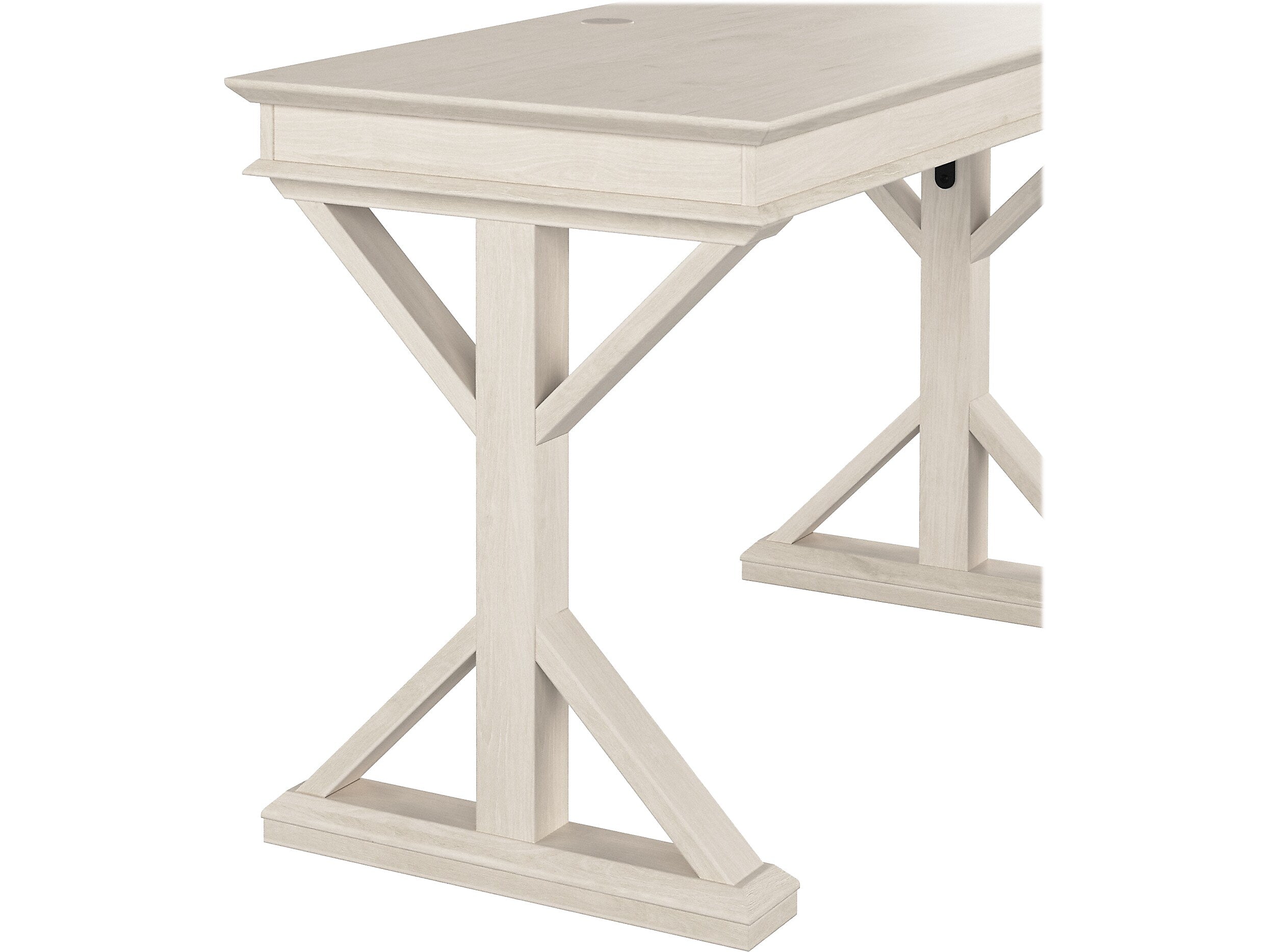 Bush Furniture Homestead 48"W Writing Desk, Linen White Oak