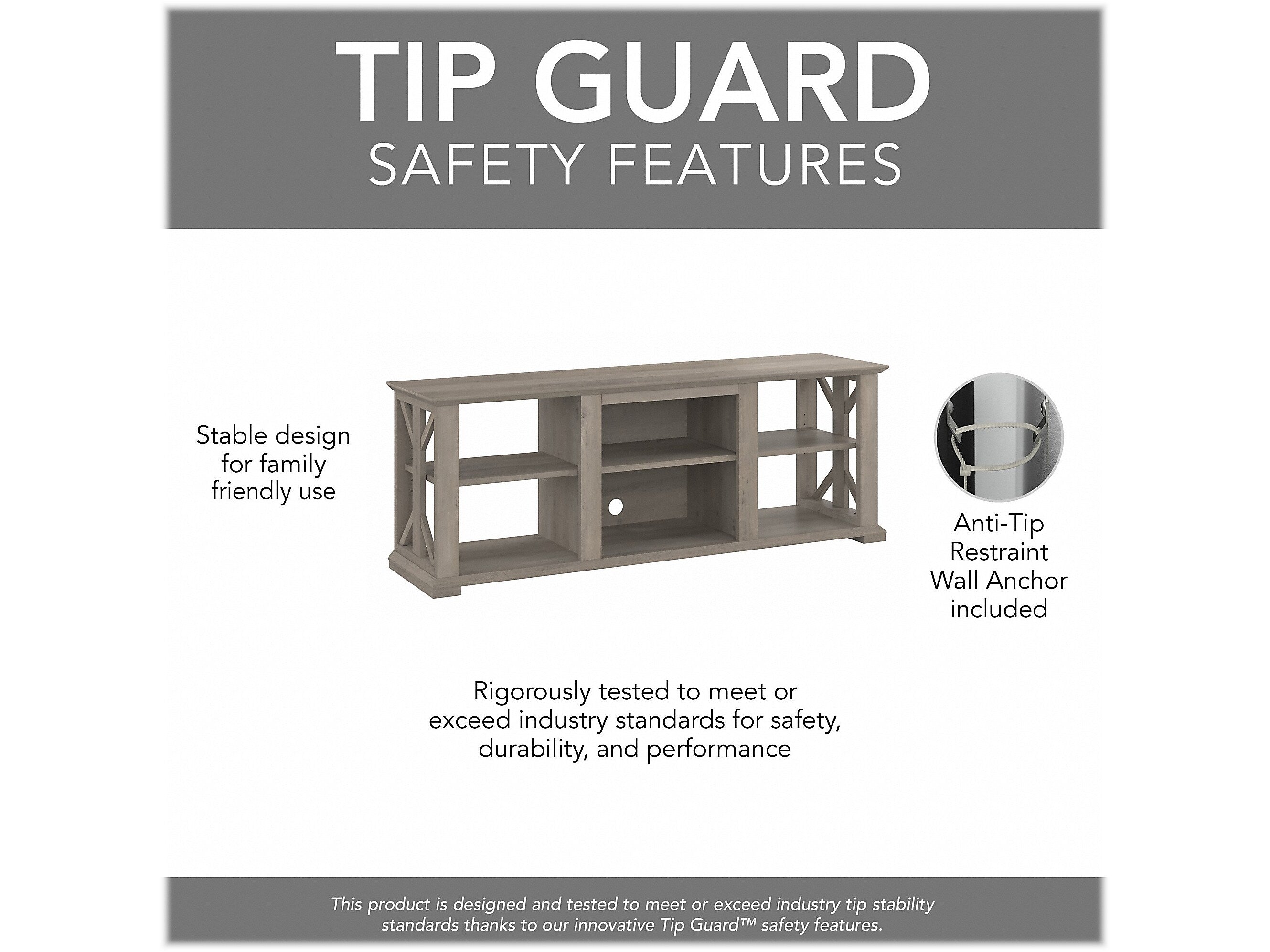Bush Furniture Homestead TV Stand, Screens up to 70