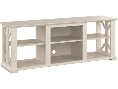 Bush Furniture Homestead TV Stand, Screens up to 70", Linen White Oak