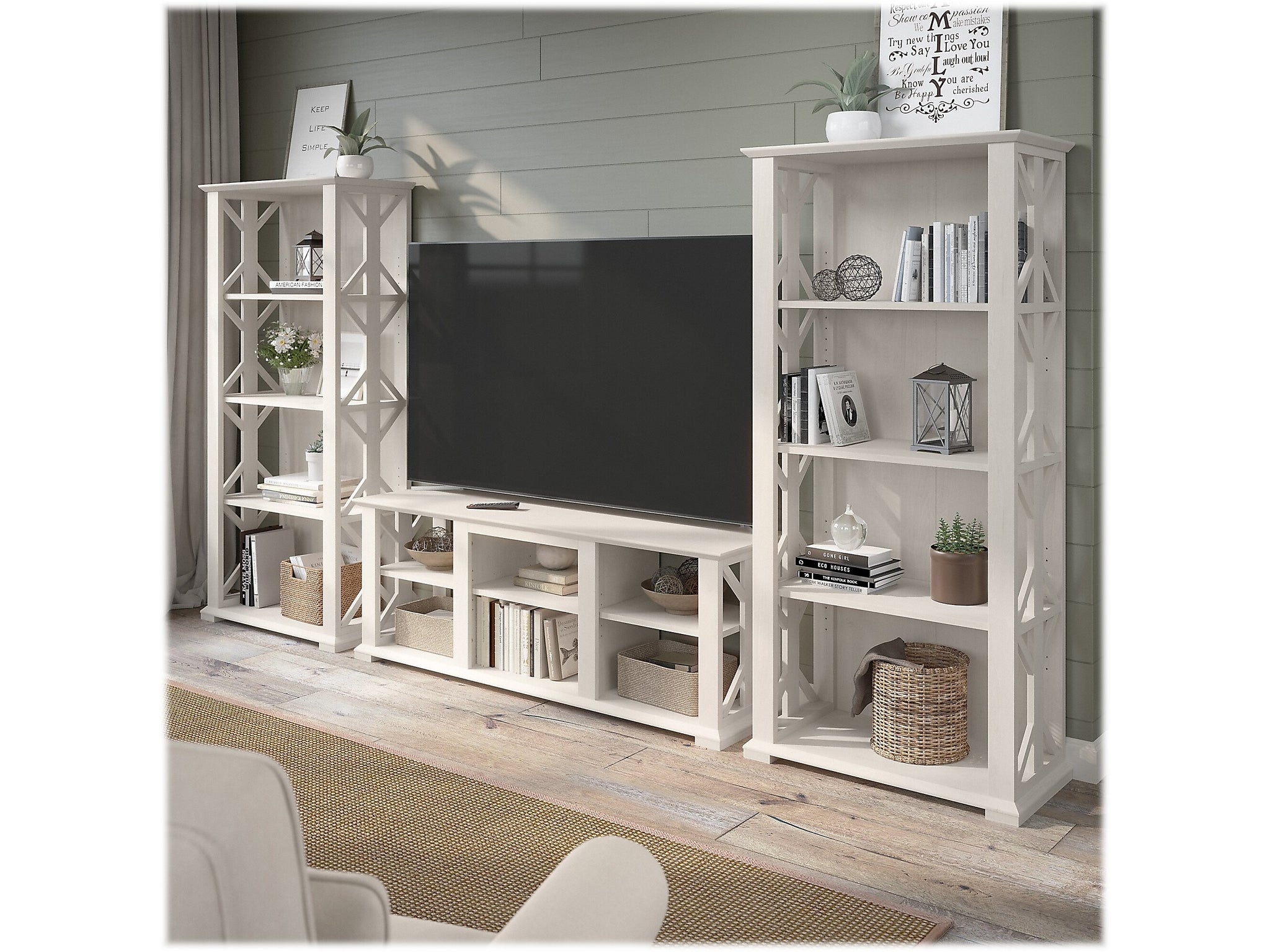 Bush Furniture Homestead TV Stand, Screens up to 70