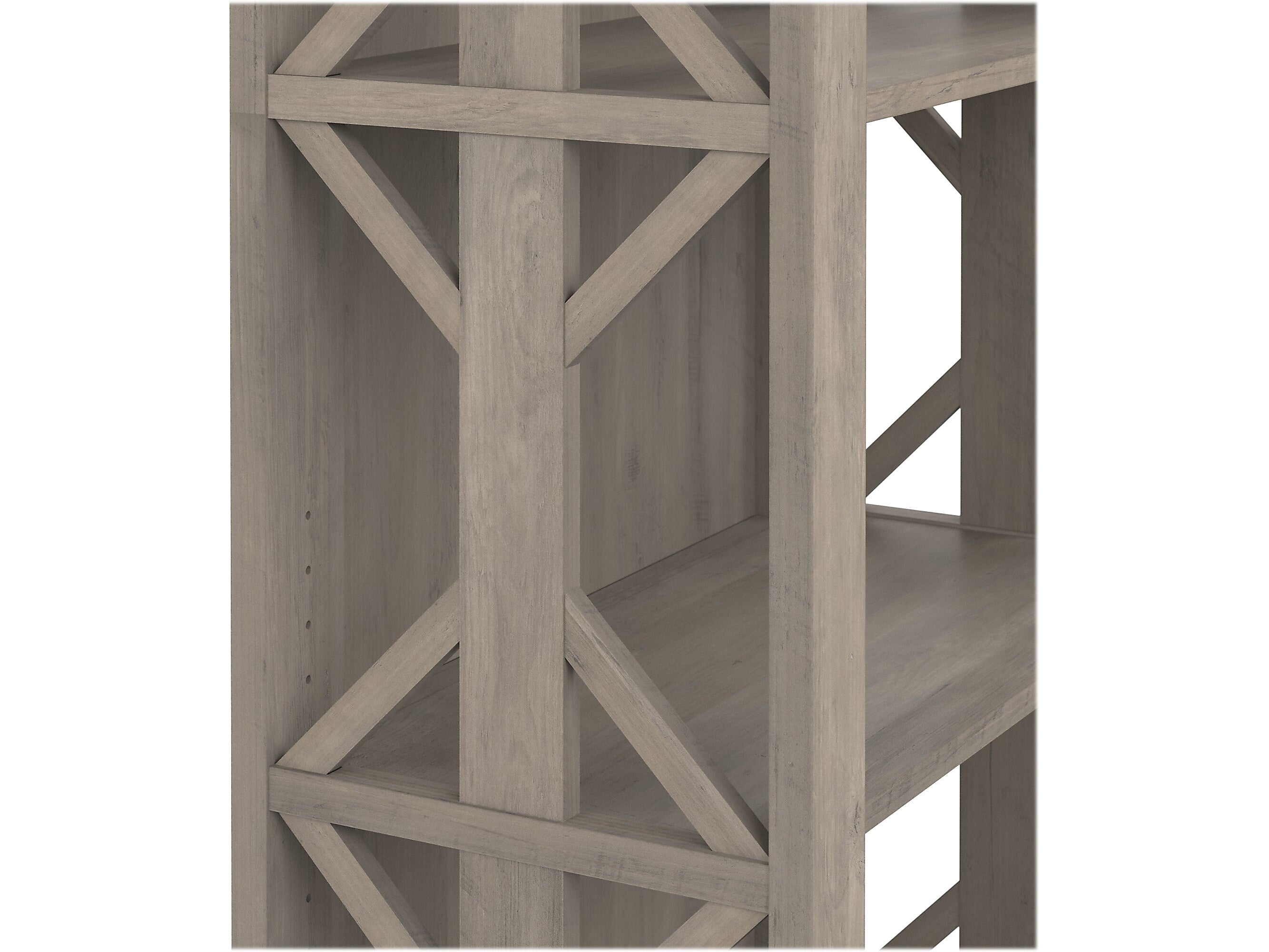 Bush Furniture Homestead TV Stand with 4-Shelf Bookcases, Screens up to 70
