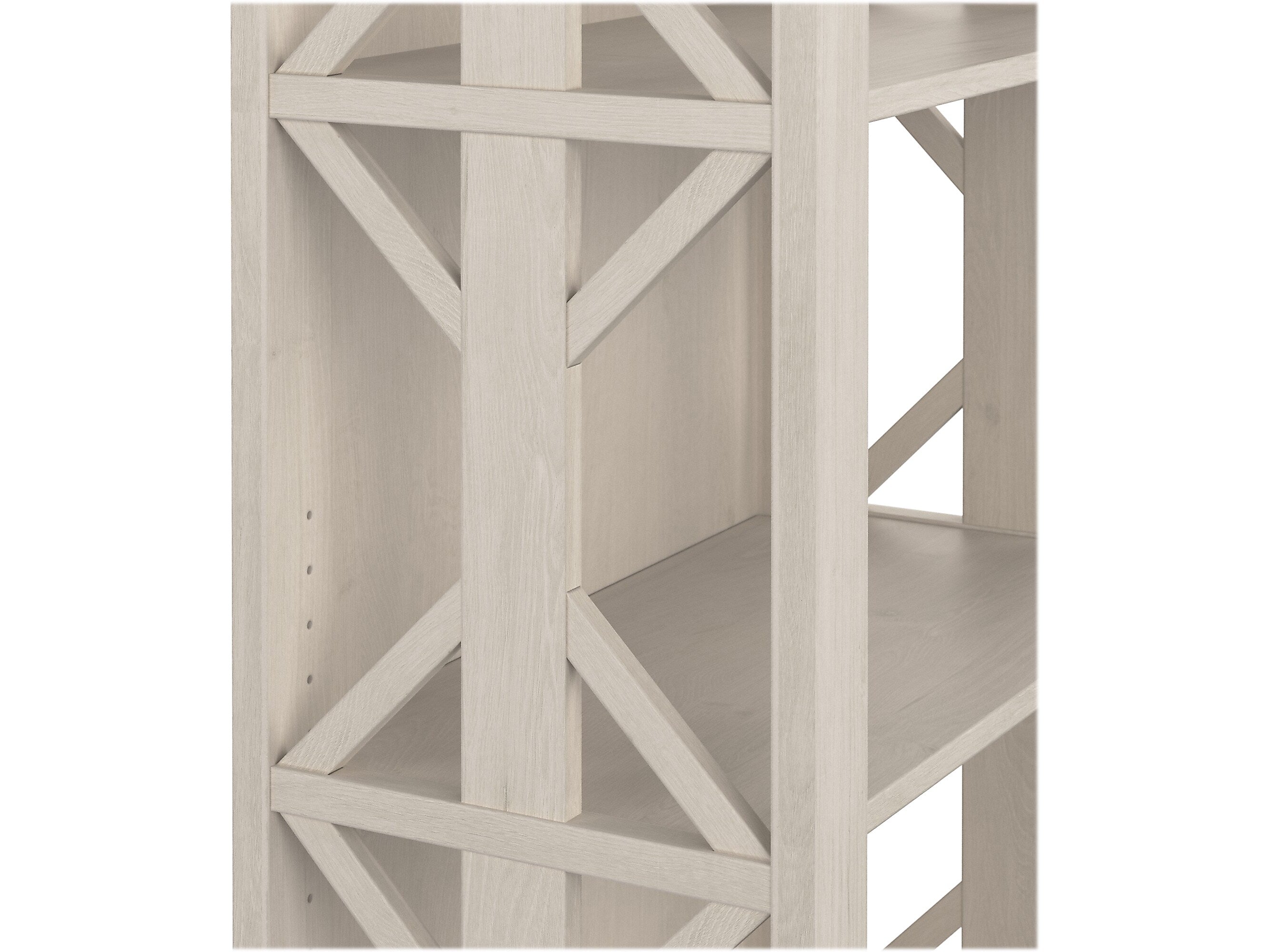 Bush Furniture Homestead TV Stand with 4-Shelf Bookcases, Screens up to 70