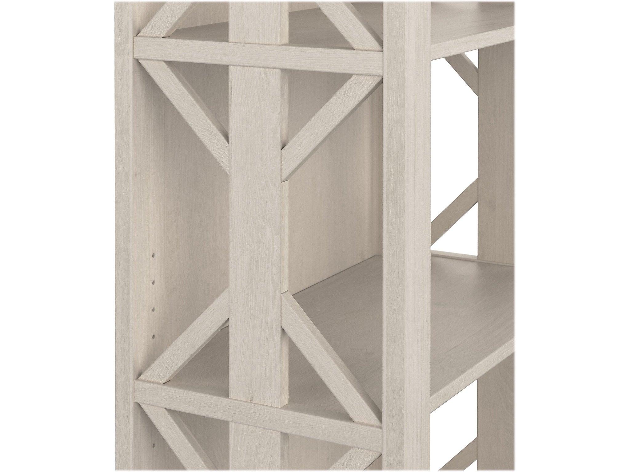 Bush Furniture Homestead TV Stand with 4-Shelf Bookcases, Screens up to 70