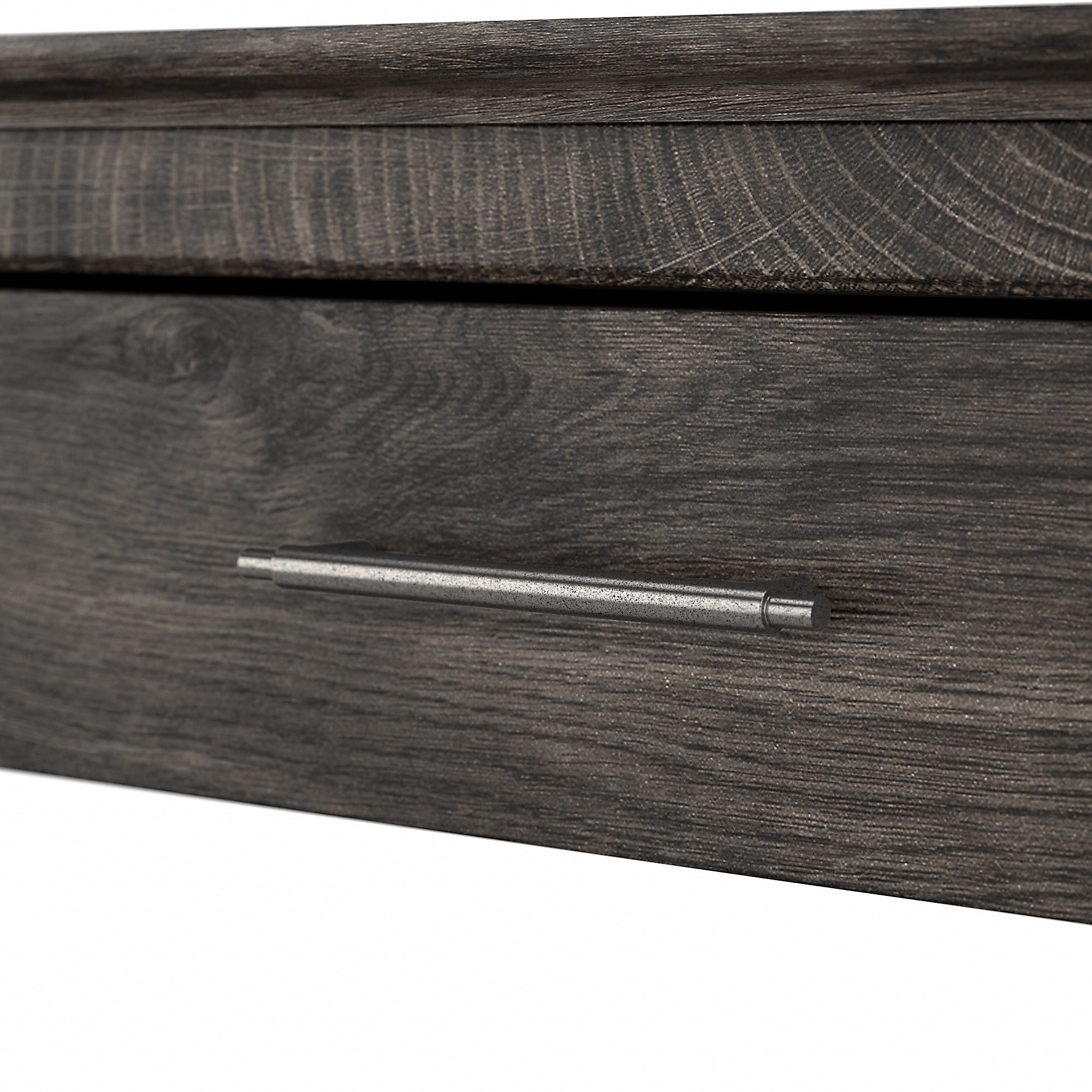 Bush Furniture Key West Coffee Table with 2 End Tables, Dark Gray Hickory