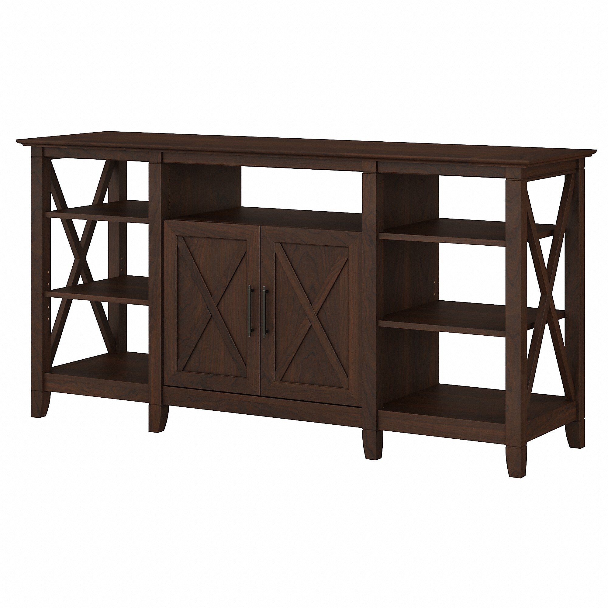 Bush Furniture Key West Manufactured Wood Console TV Stand, Screens up to 65