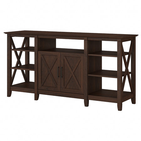 Bush Furniture Key West Manufactured Wood Console TV Stand, Screens up to 65", Bing Cherry