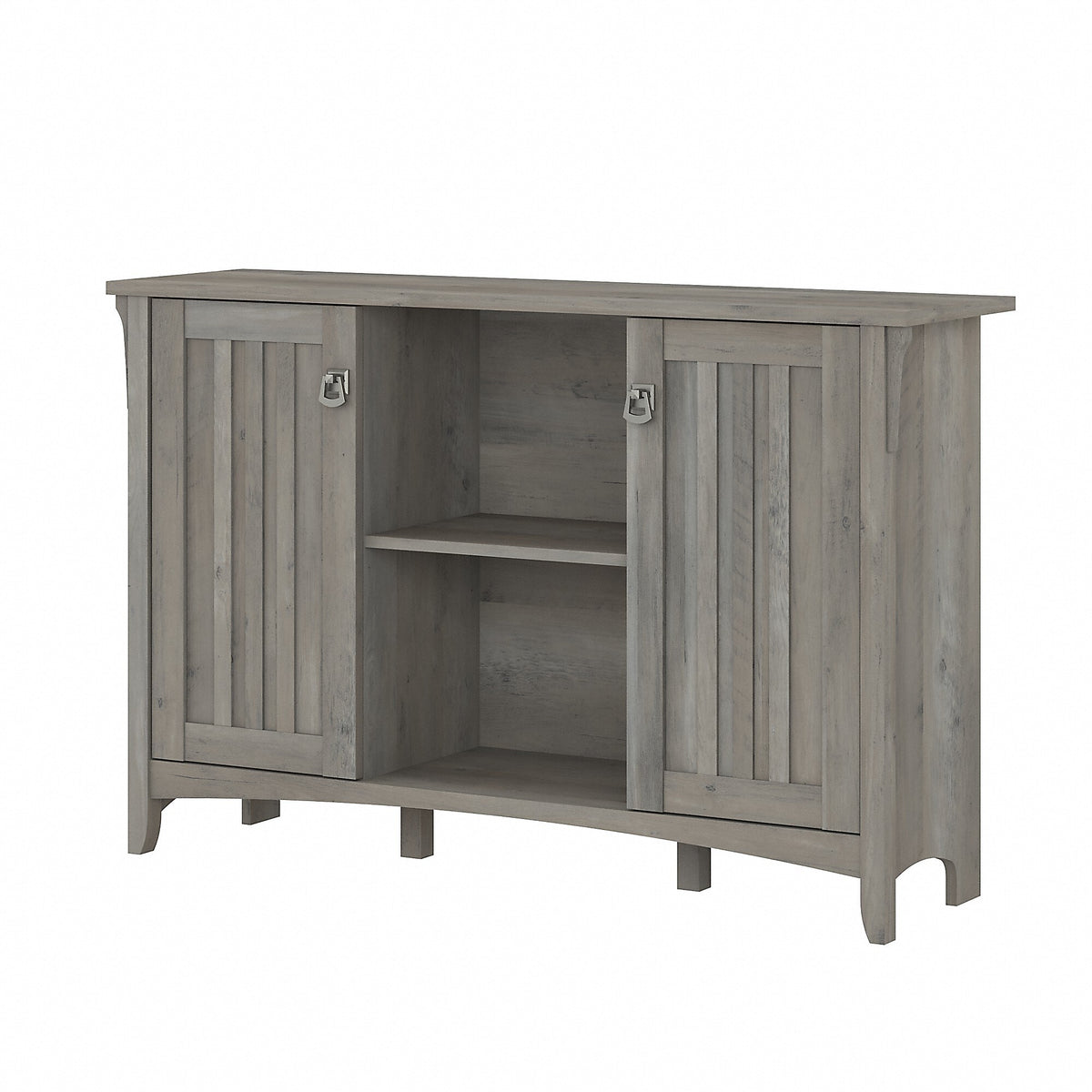 Bush Furniture Salinas 29.96" Storage Cabinet with 3 Shelves, Driftwood Gray