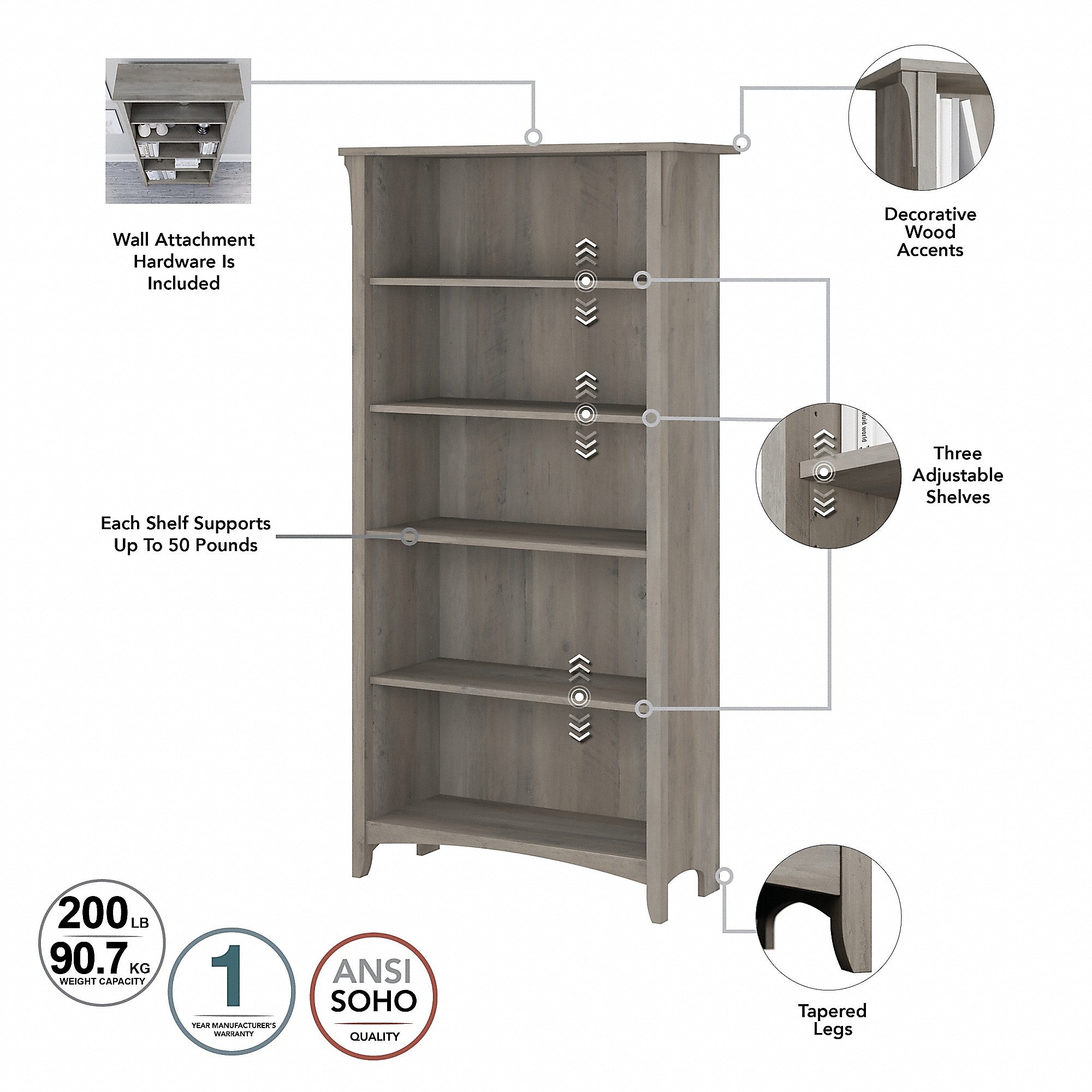 Bush Furniture Salinas 60