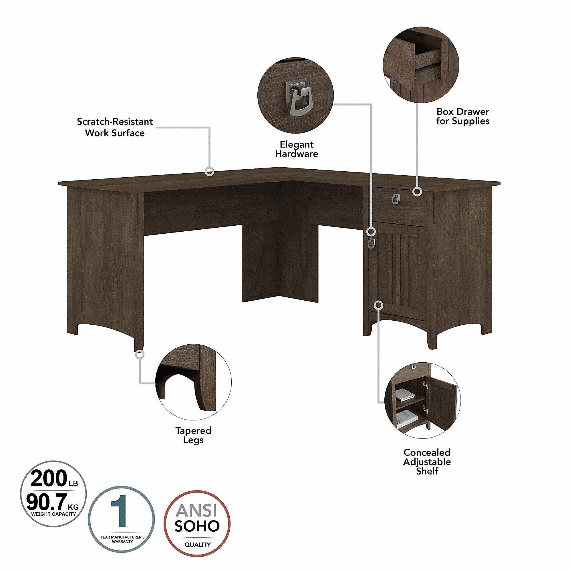 Bush Furniture Salinas 60