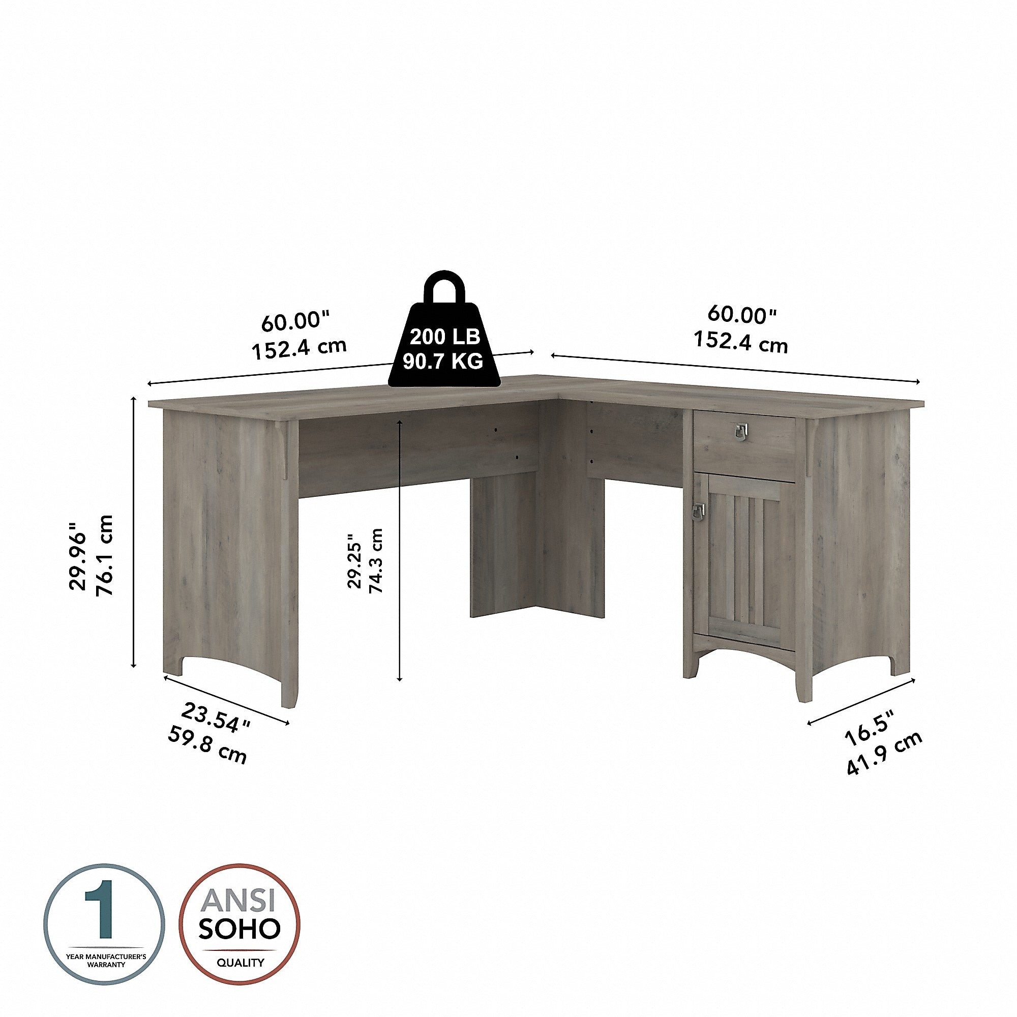 Bush Furniture Salinas 60