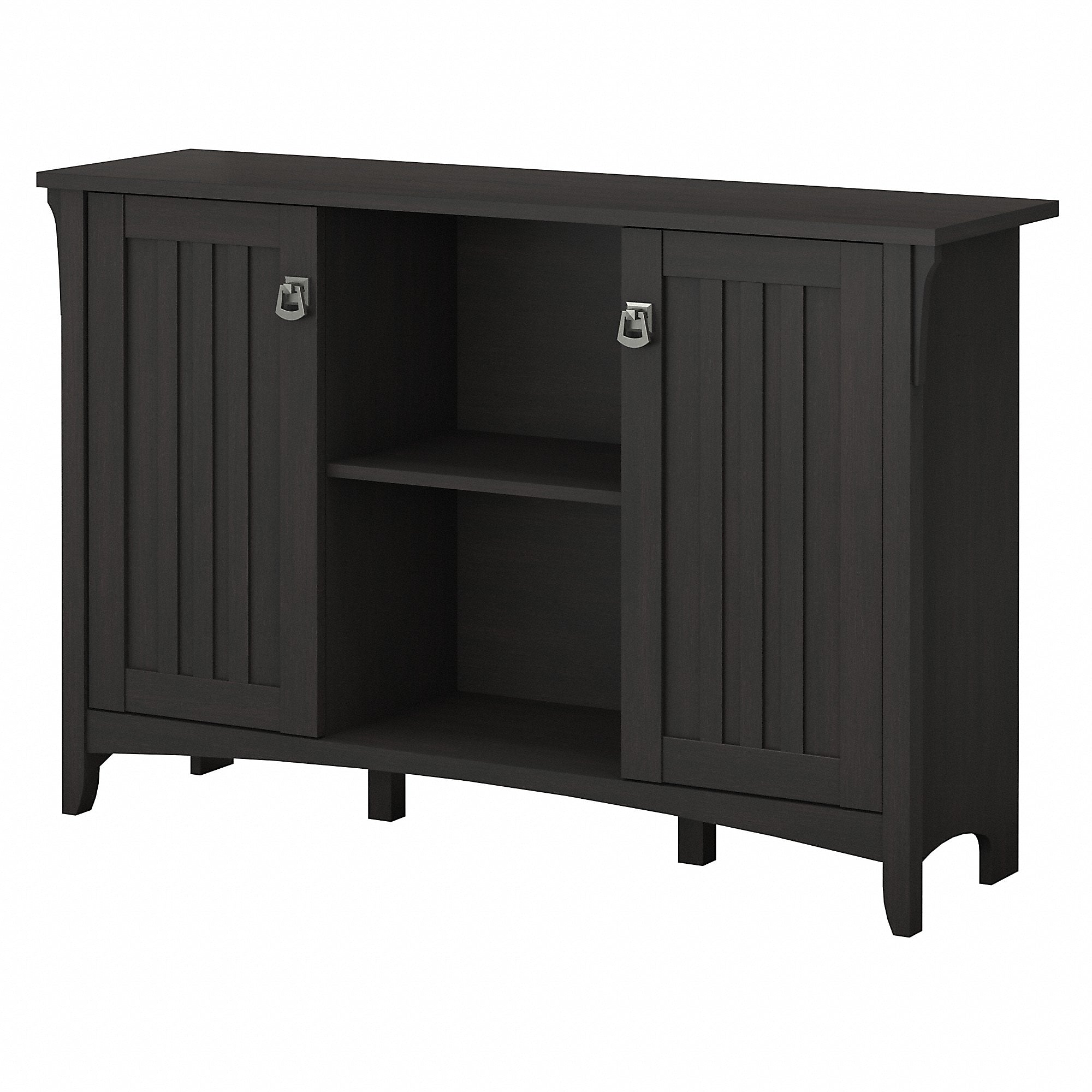 Bush Furniture Salinas Storage Cabinet with Doors, Vintage Black