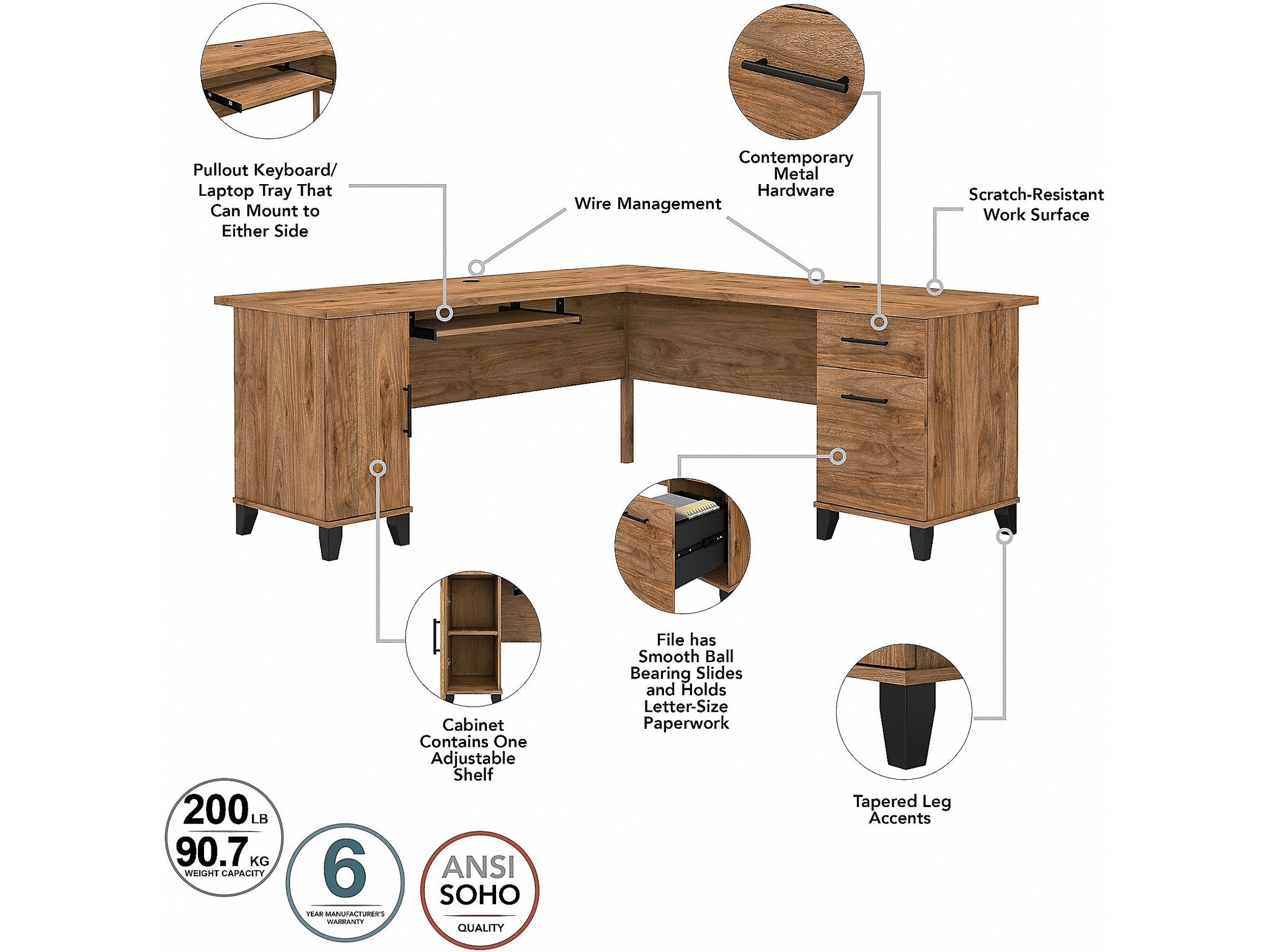 Bush Furniture Somerset 72