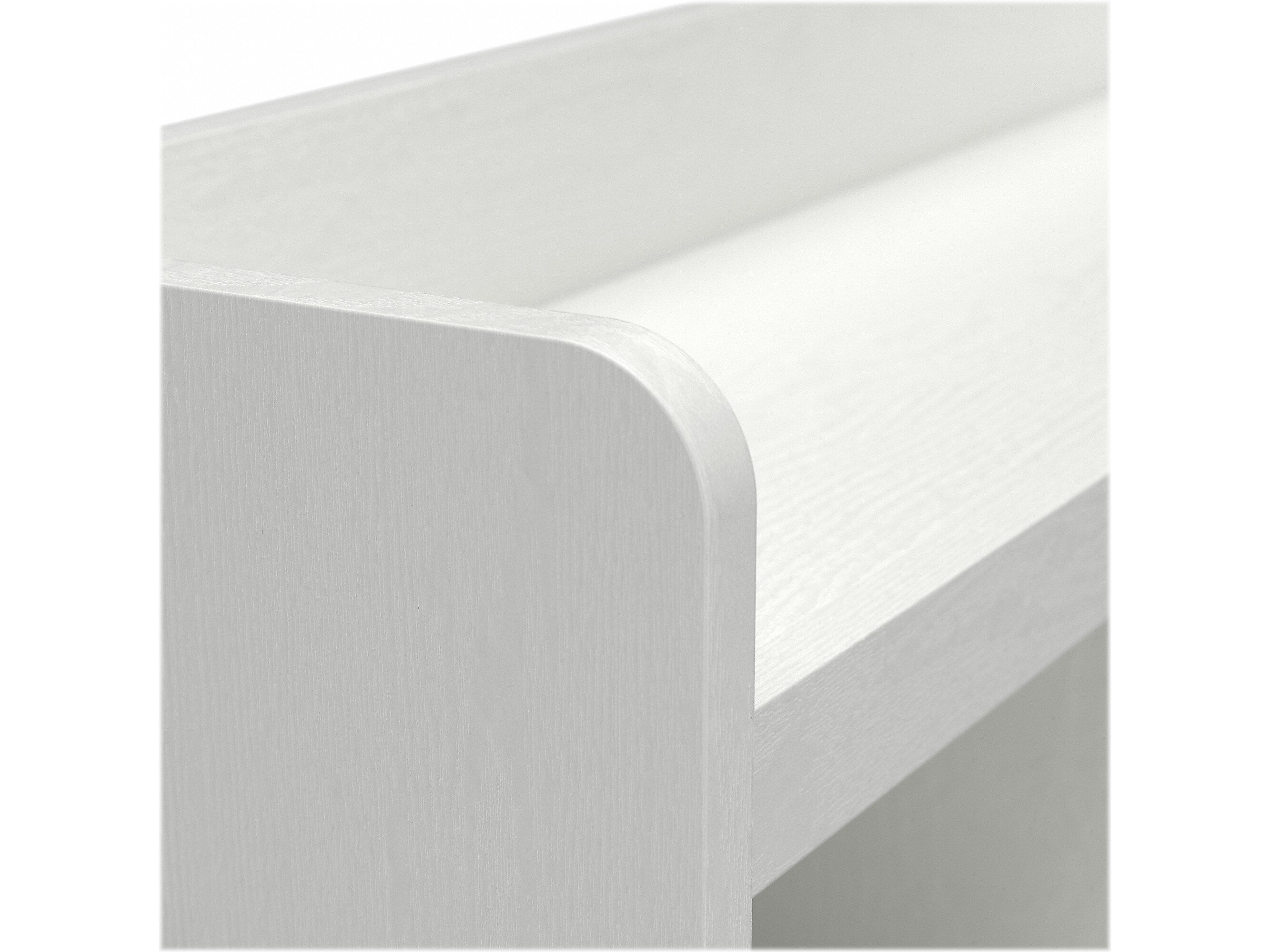 Bush Furniture Woodland 40W Wall Mounted Coat Rack with Shelf, White Ash