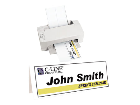 C-Line 4.25"H x 11"W White Matte Table Tents, Inkjet/Laser, 50/Box