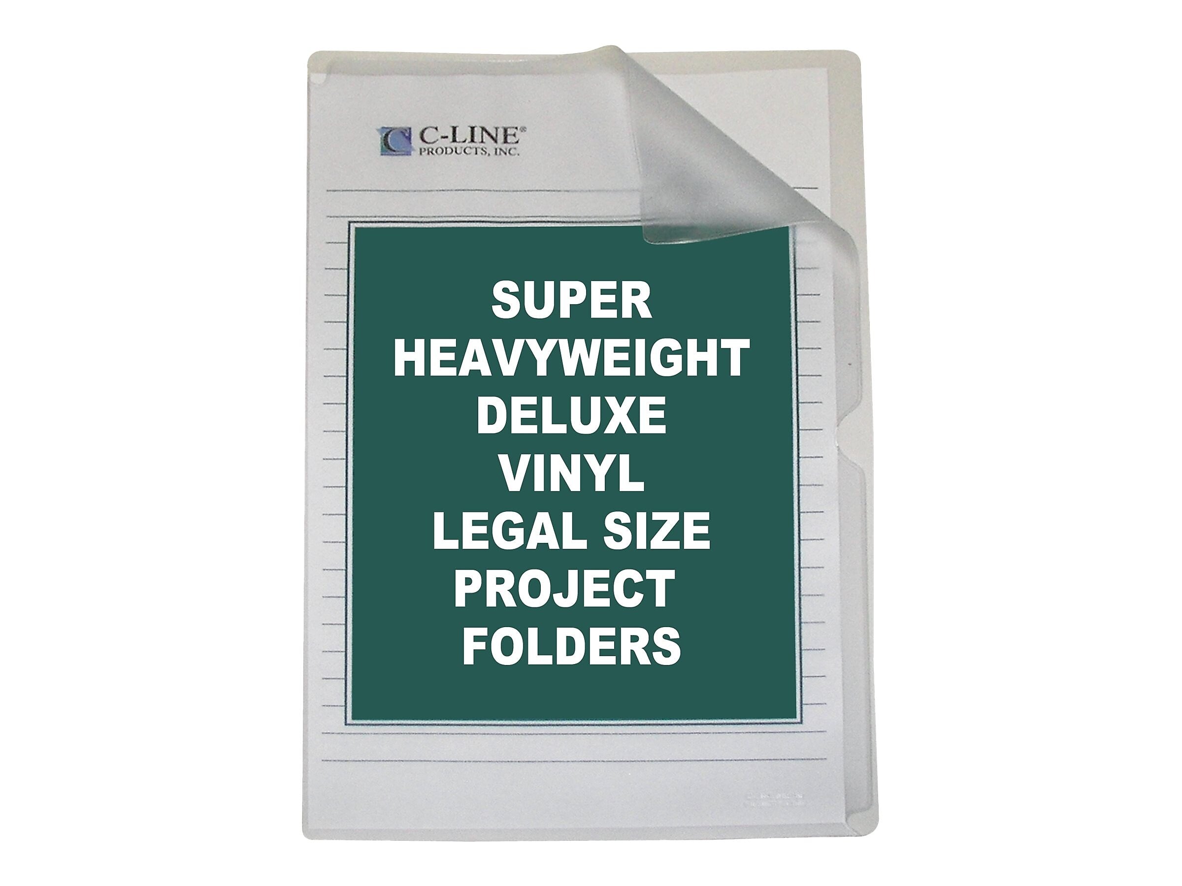 C-Line Deluxe Document Report Covers, Legal, Transparent, 50/Box