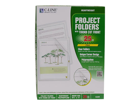 C-Line Document Report Covers, Letter, Clear, 25/Box