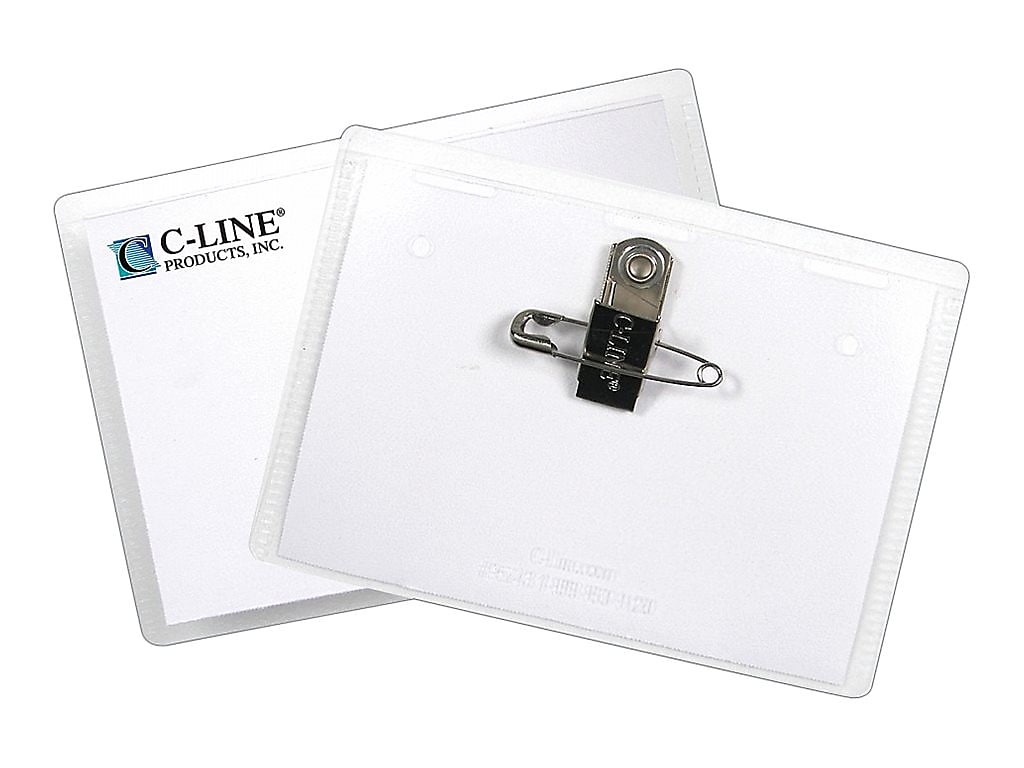 C-Line ID Badge Holders, Clear, 50/Box