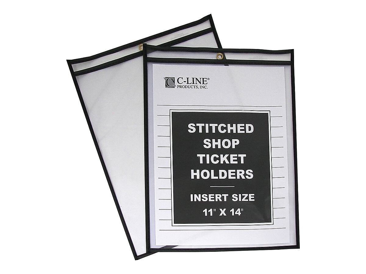 C-Line Job Ticket Holders, 11" x 14", Clear, 25/Box